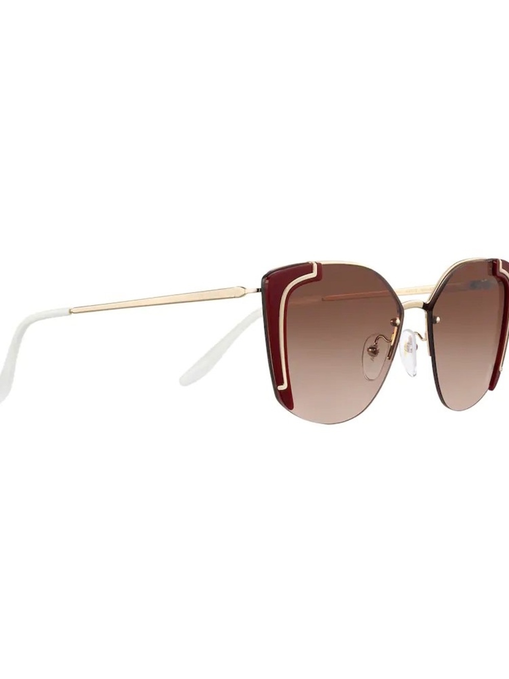 Prada Women's Sunglasses - Burgundy Frames with Brown Gradient Lenses
